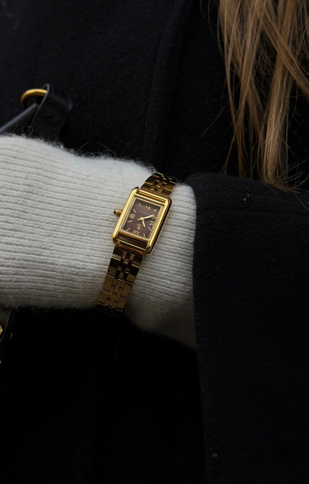 Montre Suzie | Dorée-marron - GG Luxe Watch