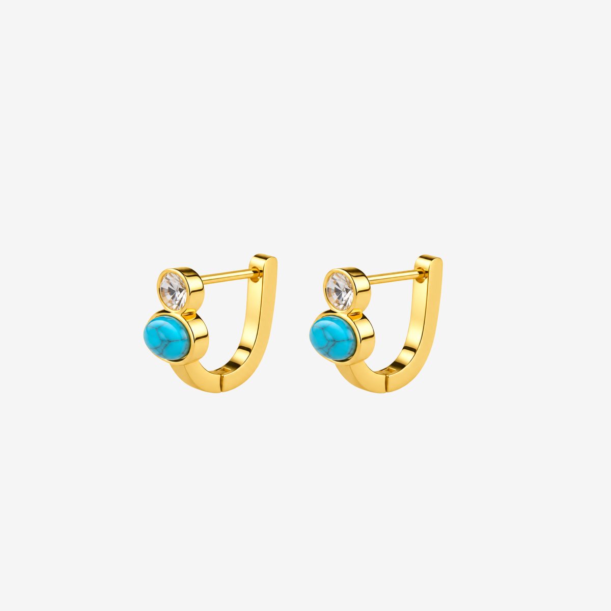 Boucles d'oreilles - THEA | Doré - Bleu