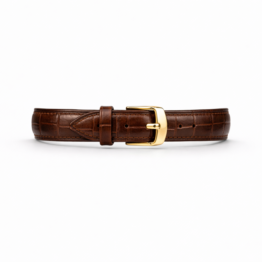 Bracelet Hilton - Marron Crocodile