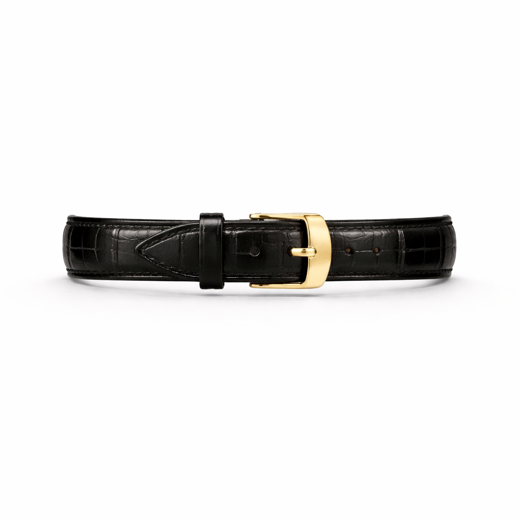 Bracelet Hilton - Noir Crocodile