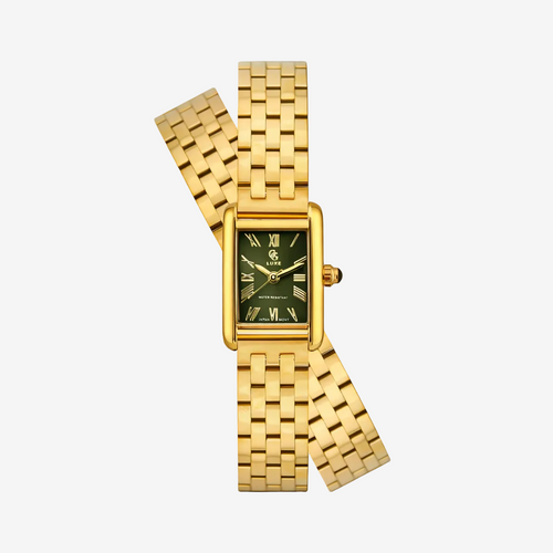 Montre double-tour Arielle | Dorée - Kaki