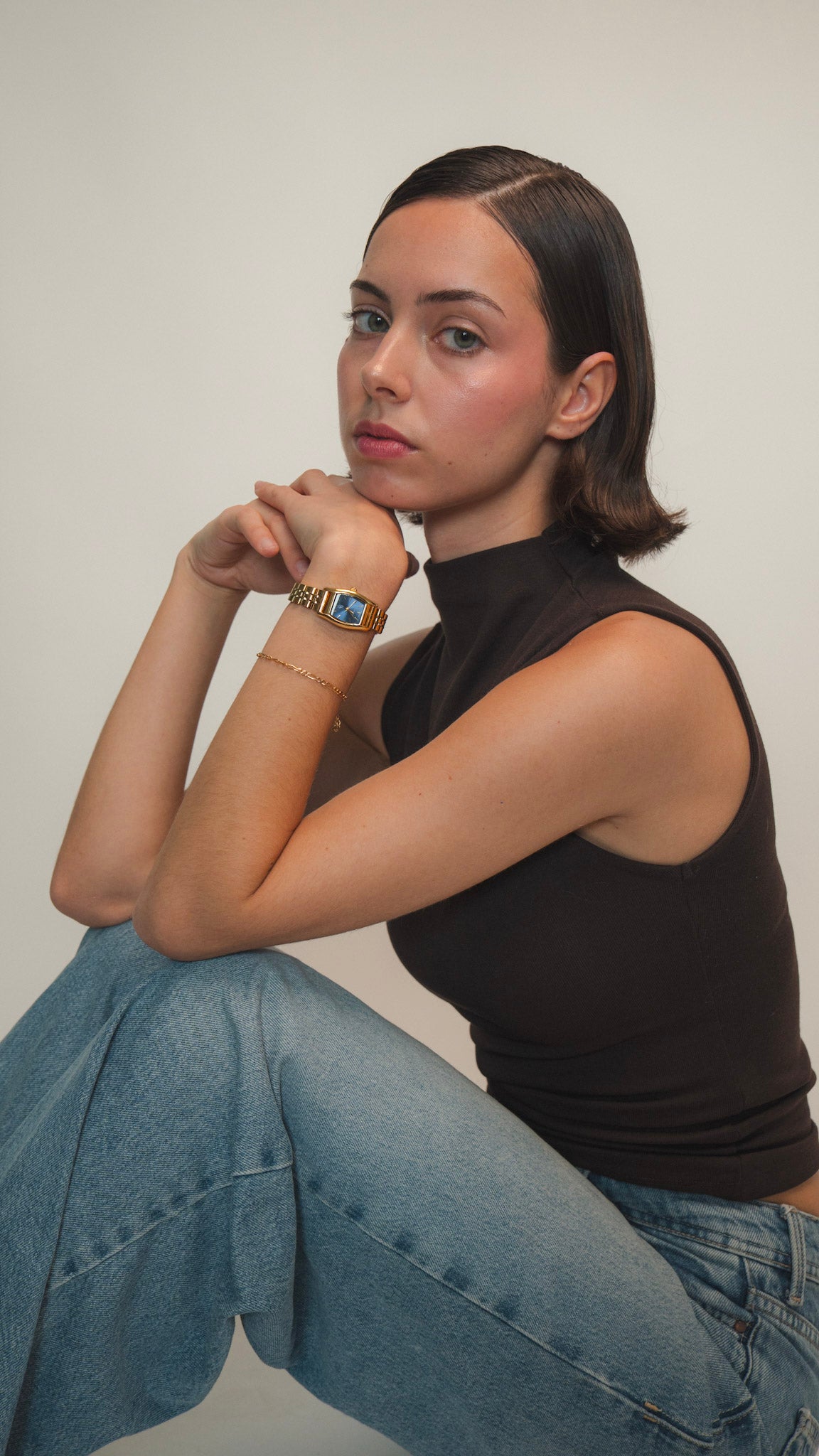 Montre Joséphine | Dorée - Bleu - GG Luxe Watch