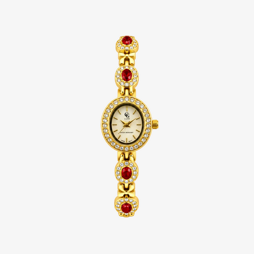 Montre Bruna | Dorée - Bordeaux