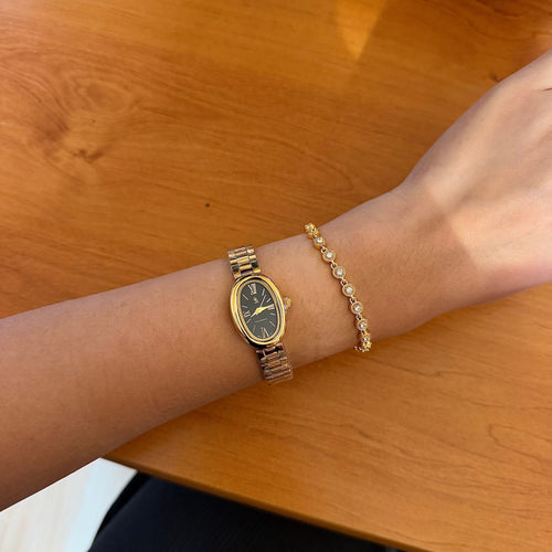 Montre Lolie  | Dorée - noir