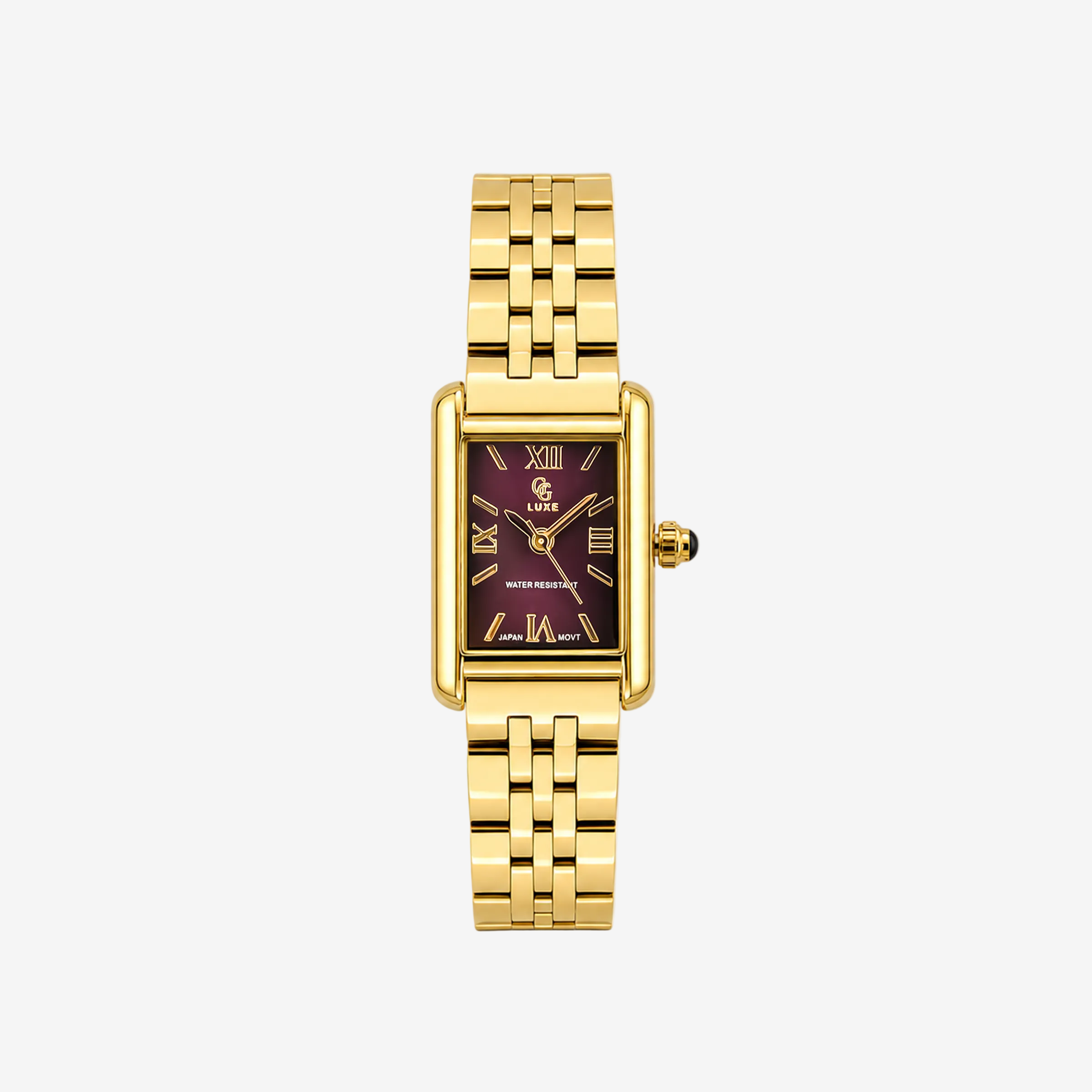 Montre Suzie | Dorée-bordeaux - GG Luxe Watch