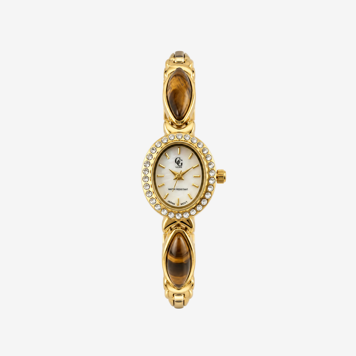 Montre Antibes | Dorée - Oeil du tigre