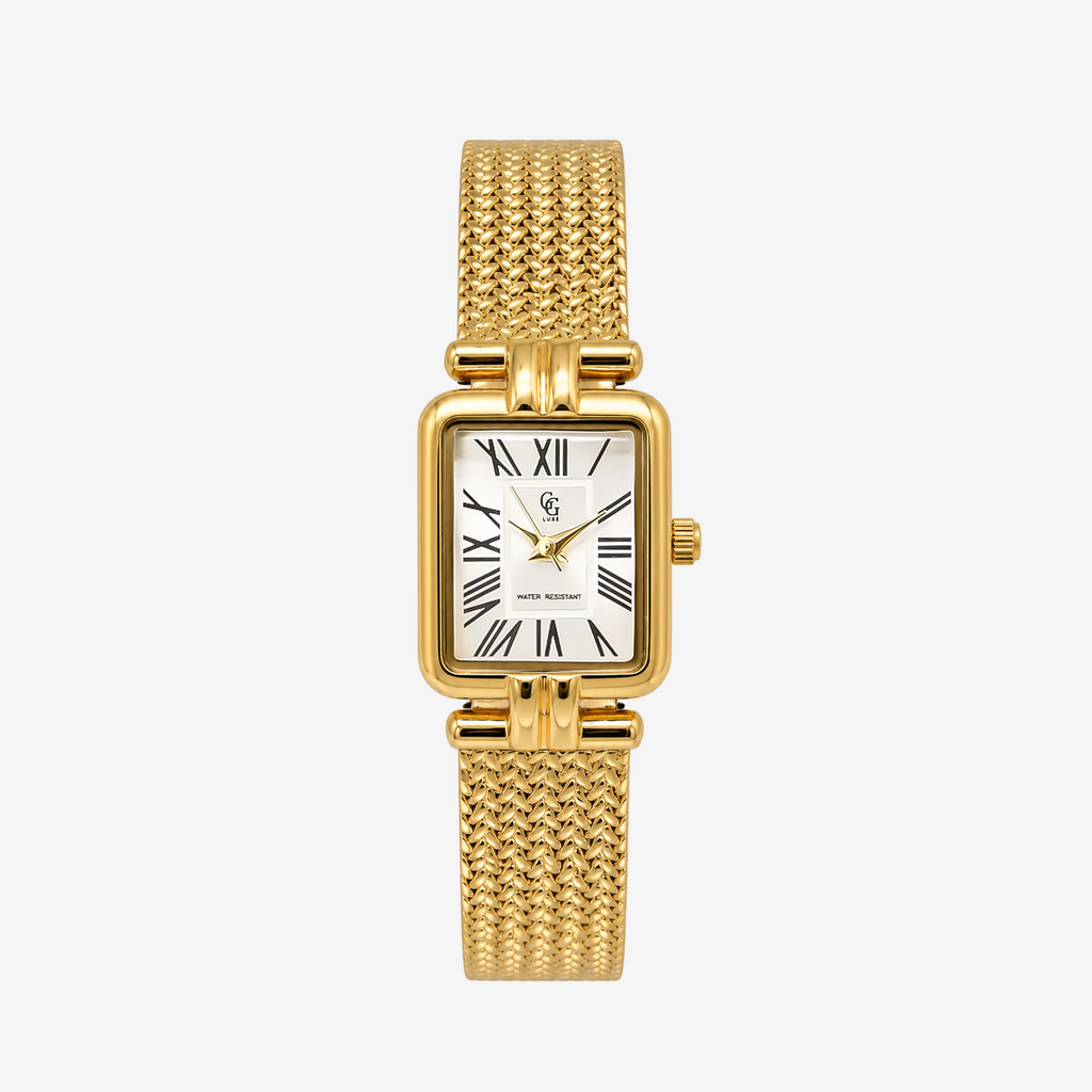 Montre Charly | Dorée - Blanc - GG Luxe Watch