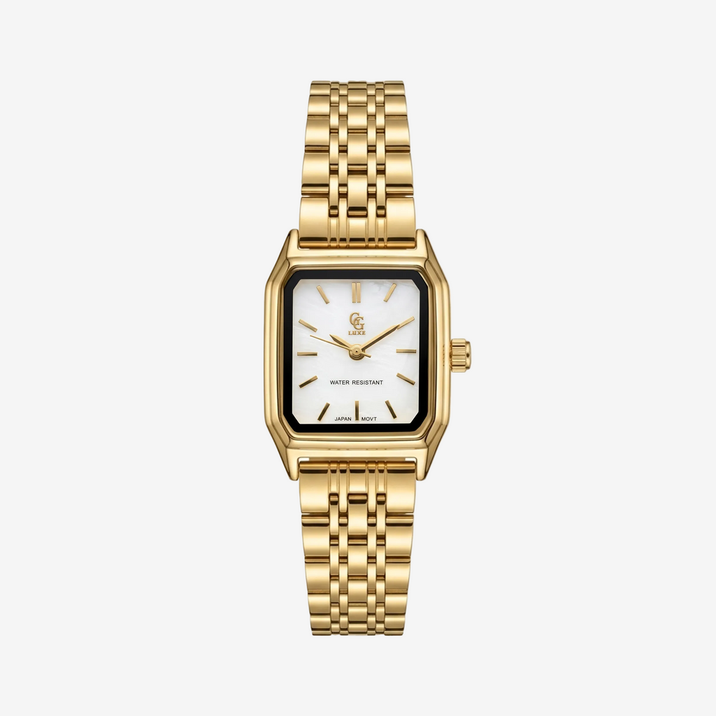 Montre Clémence | Dorée - Blanc - GG Luxe Watch