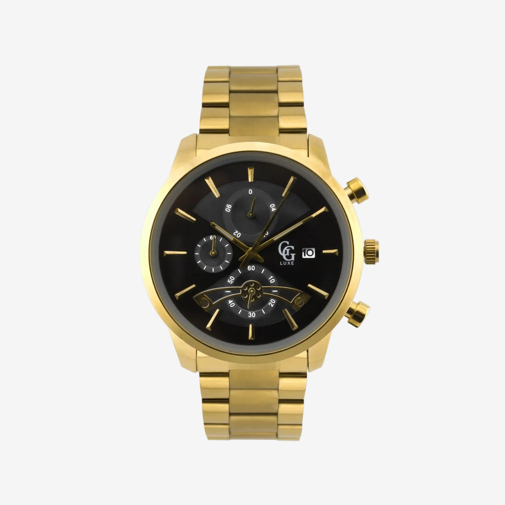 Montre Gabriel | Dorée- Noir - GG Luxe Watch