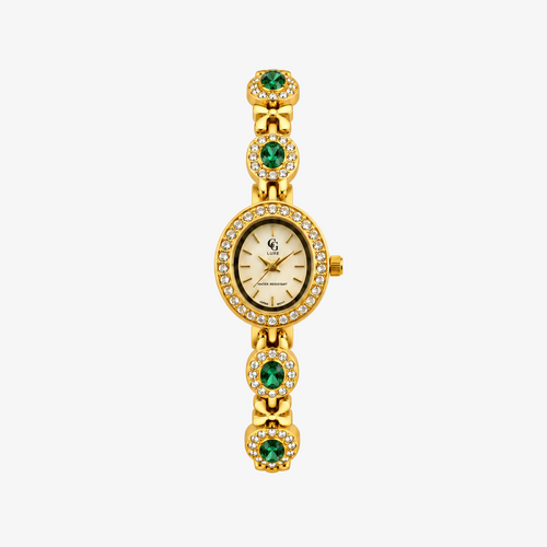 Montre Bruna | Dorée - Vert