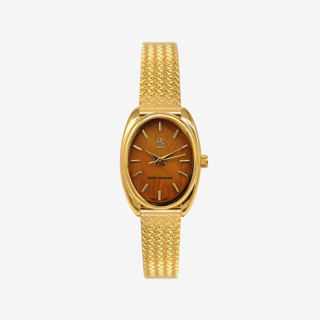 Montre Léontine | Dorée - Orange - GG Luxe Watch