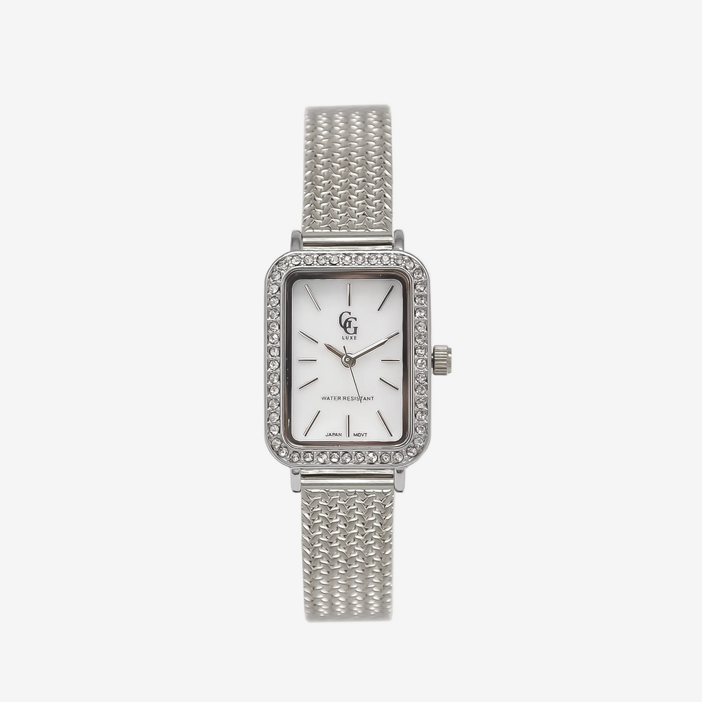 GG Luxe Watch Bonnie Montre argentée rectangulaire • Boutique Officielle GG Luxe