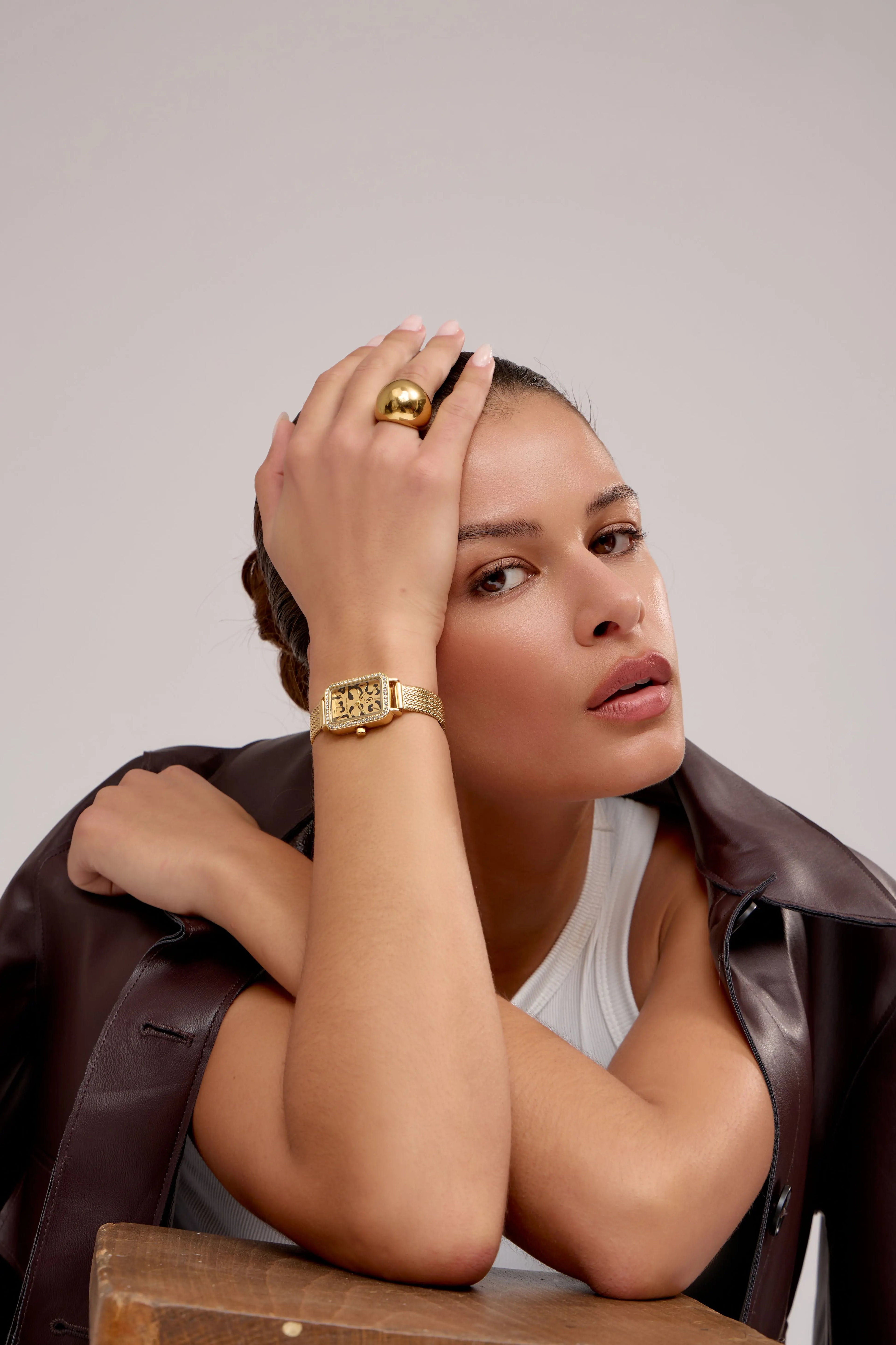 Montre Bonnie | Dorée - Léopard - GG Luxe Watch