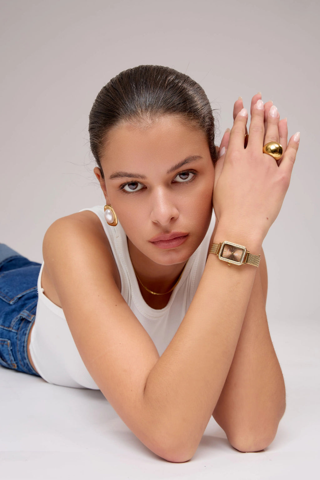 GG Luxe Watch Bonnie Montre rectangulaire marron • Boutique Officielle GG Luxe