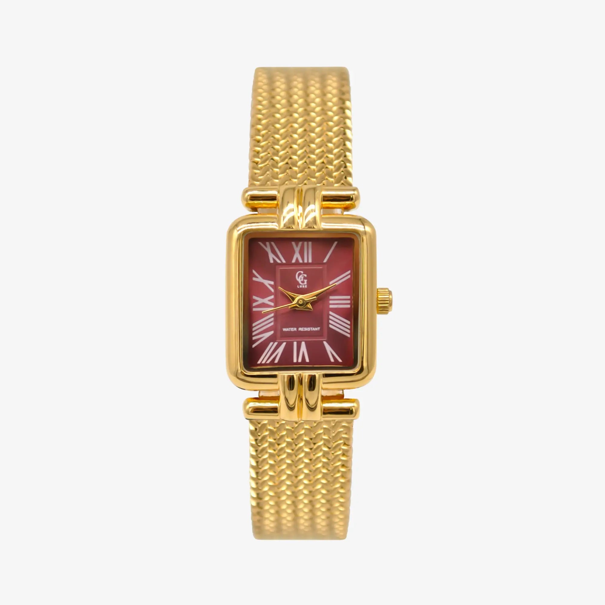 Montre Charly | Dorée - Bordeaux - GG Luxe Watch