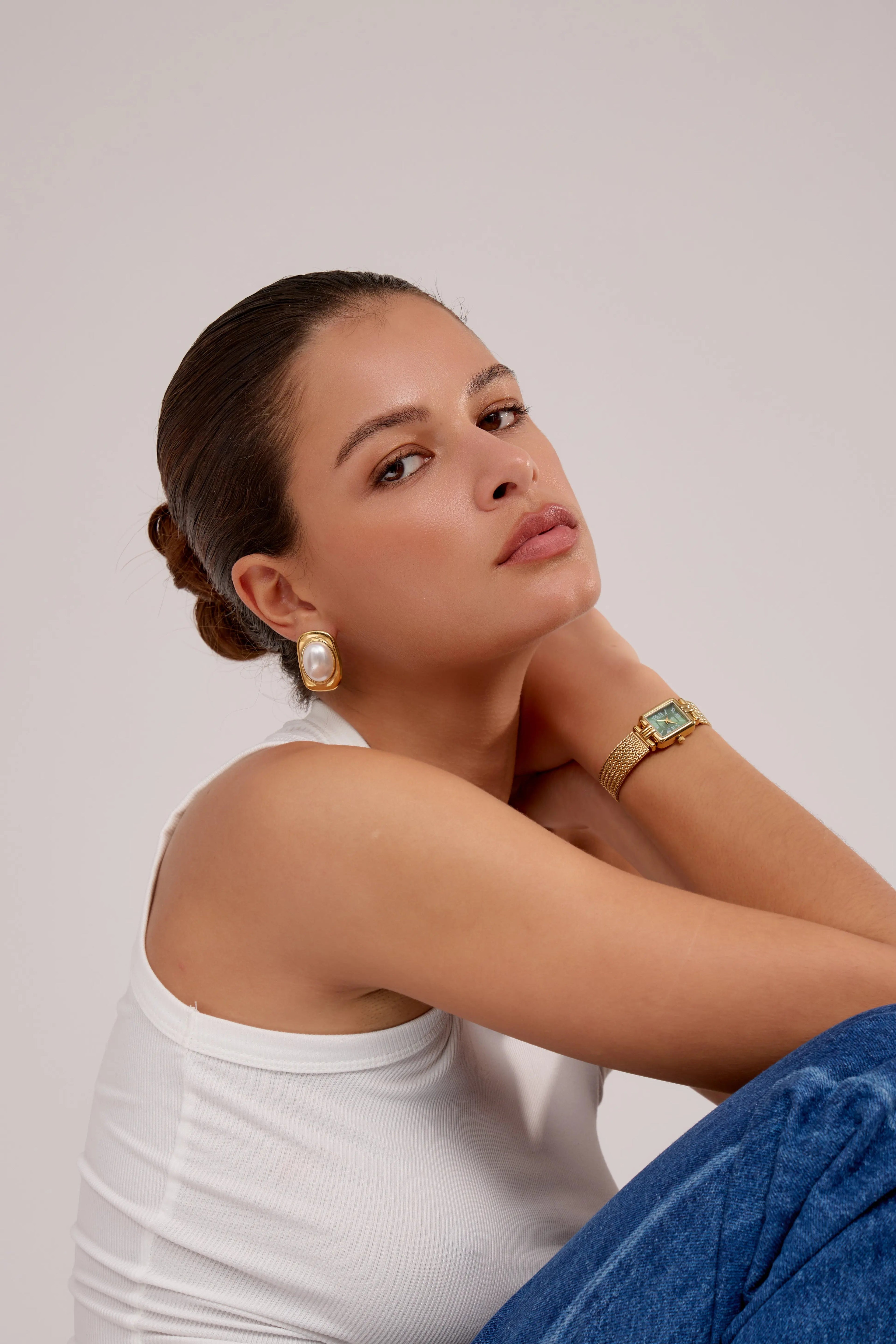 Montre Charly | Dorée - Verte - GG Luxe Watch