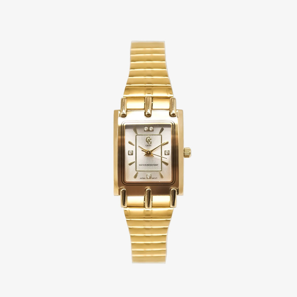 Montre Claudie | Doré - blanc - GG Luxe Watch