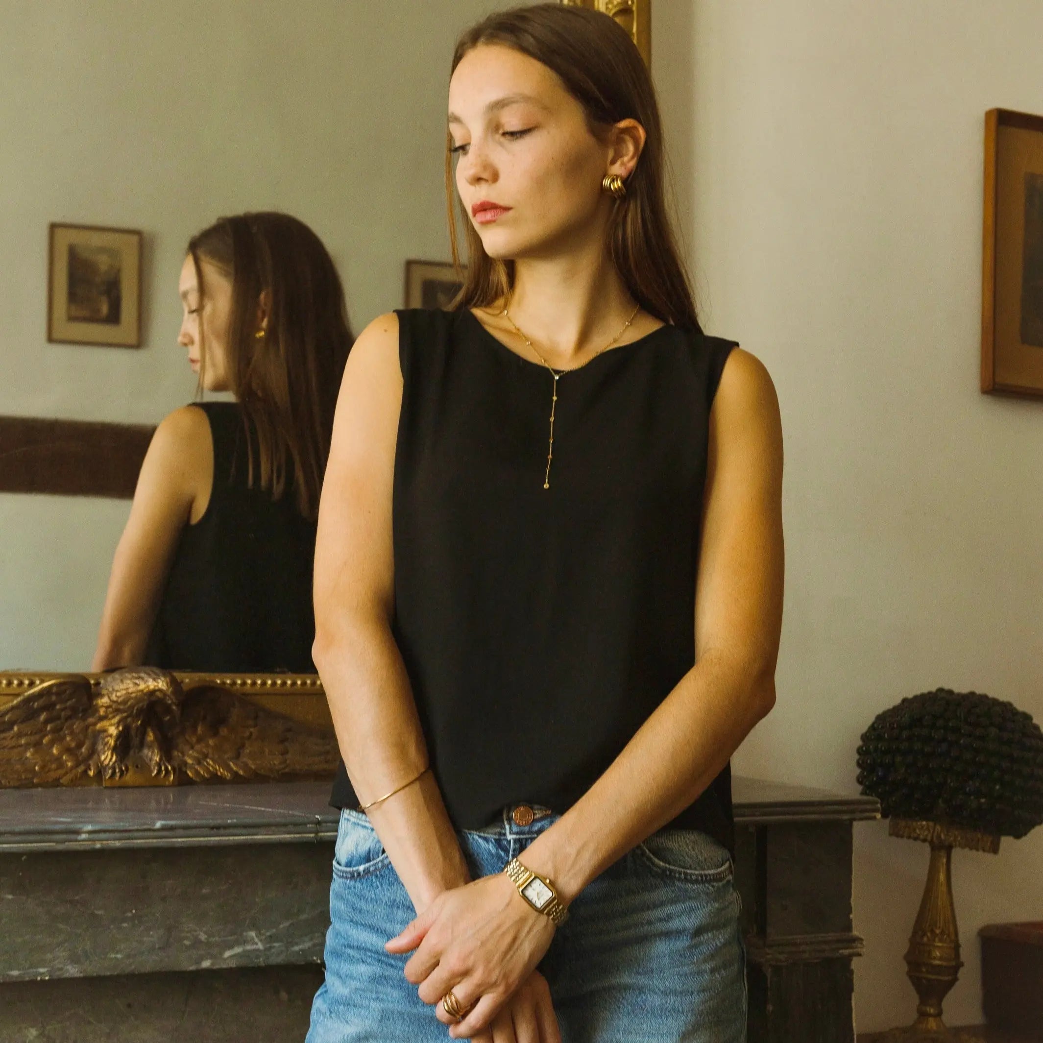 Montre Clémence | Dorée - Blanc - GG Luxe Watch