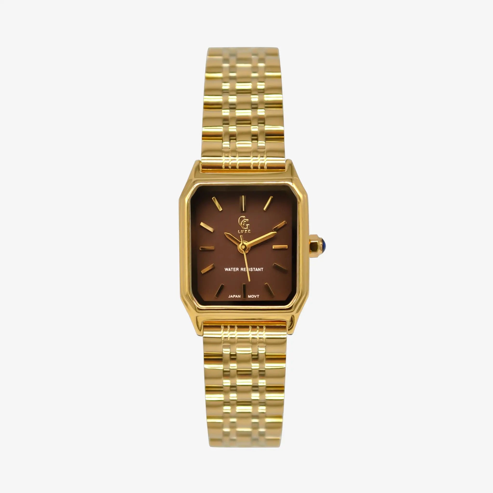 Montre Clémence | Dorée - Marron - GG Luxe Watch