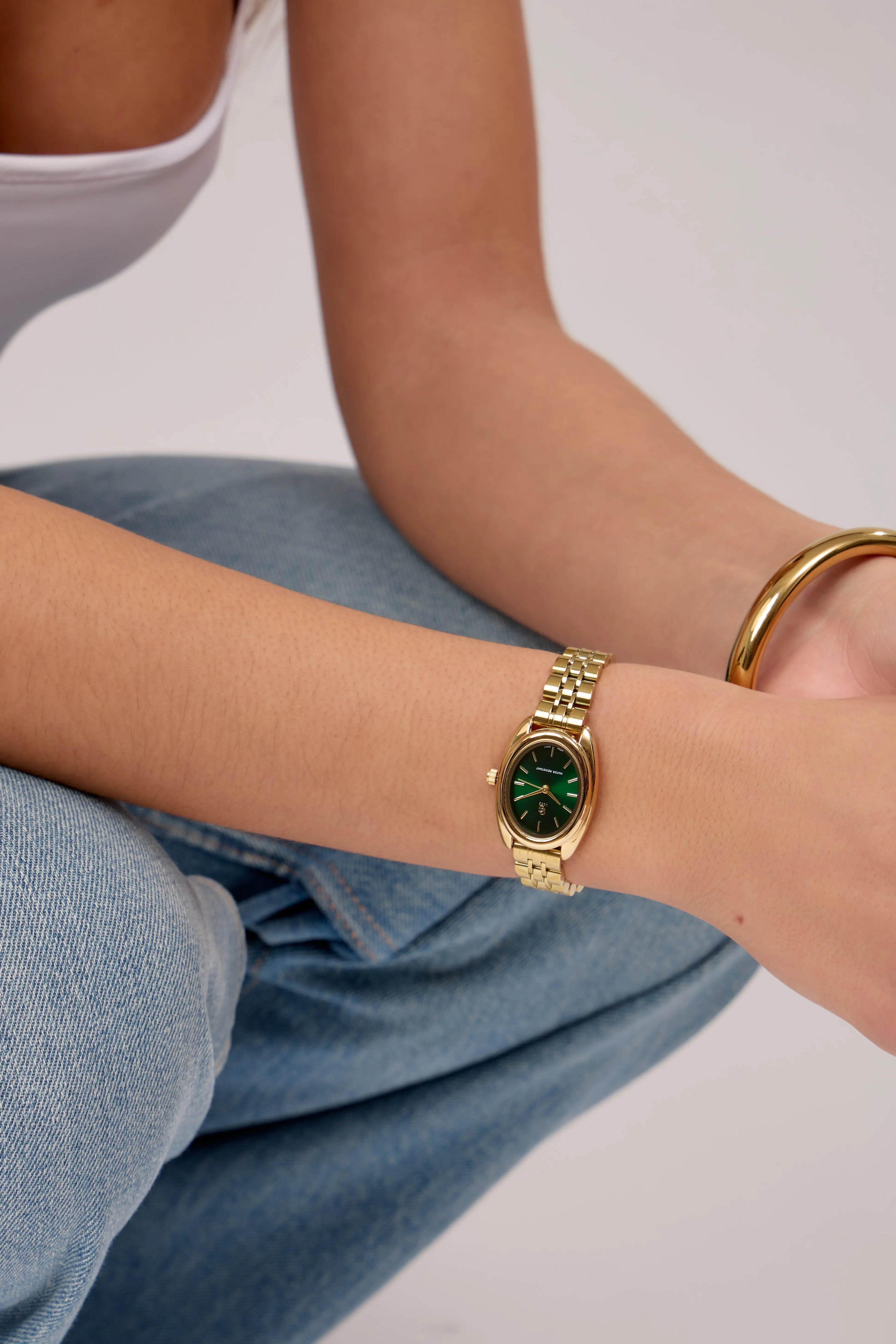 Montre Cory | Dorée-Verte - GG Luxe Watch