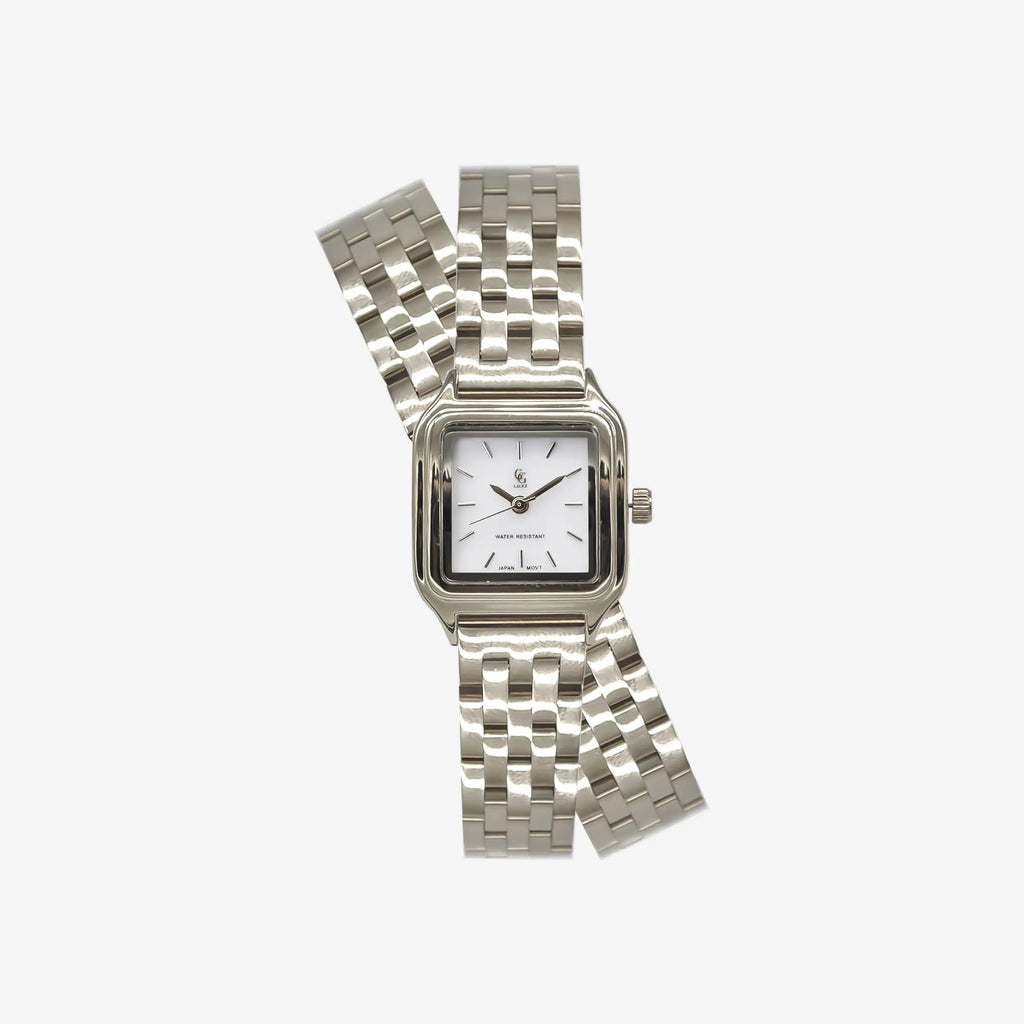 Montre double-tour Hélène | Argent - blanc - GG Luxe Watch