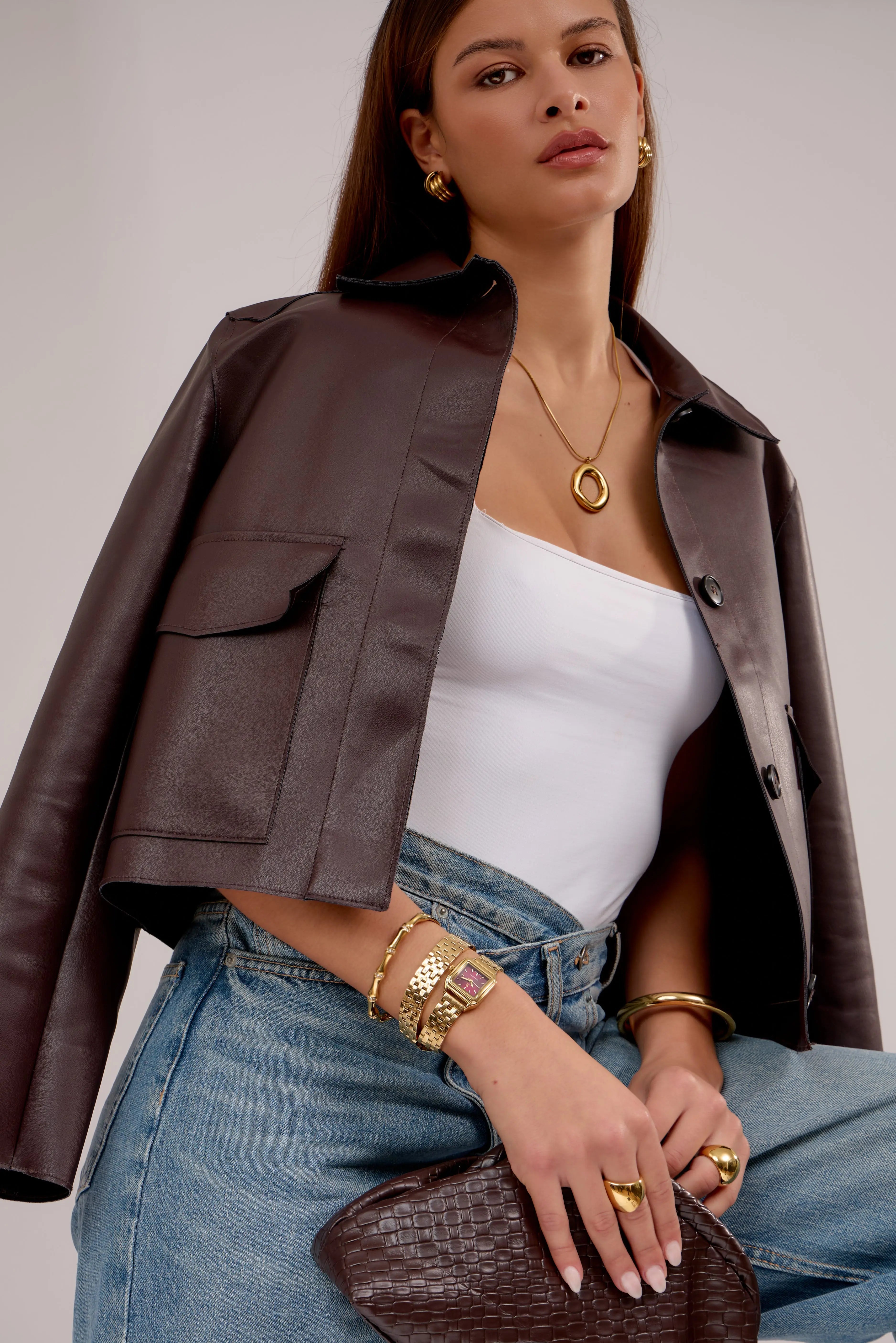 Montre double-tour Hélène | Dorée - Bordeaux - GG Luxe Watch