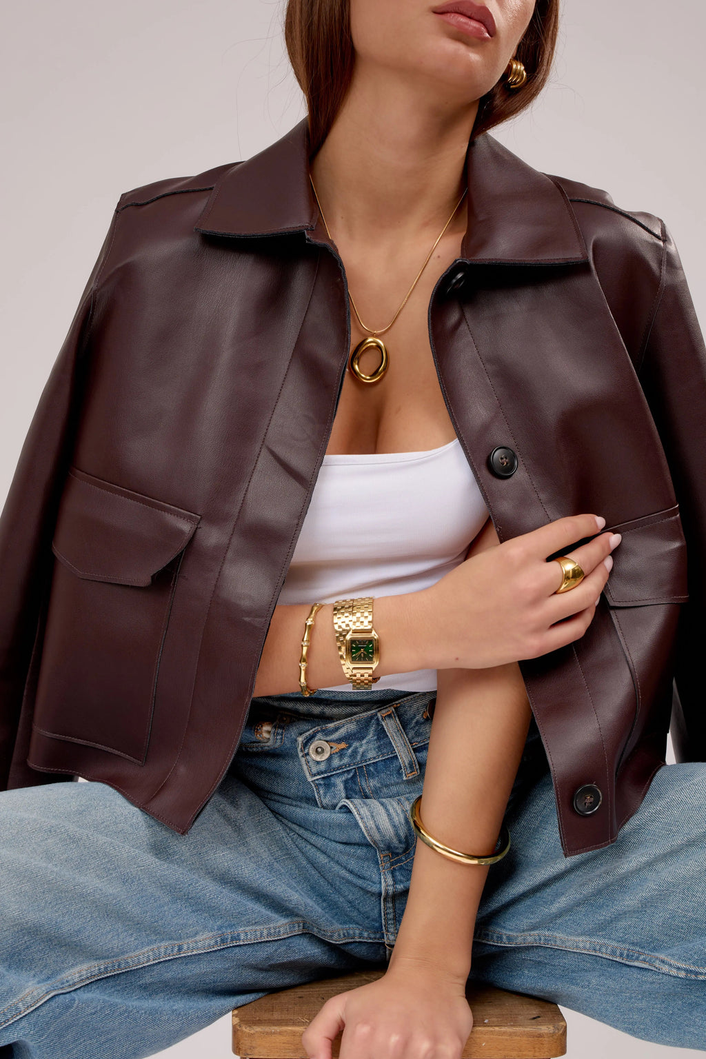 Montre double-tour Hélène | Dorée - émeraude - GG Luxe Watch