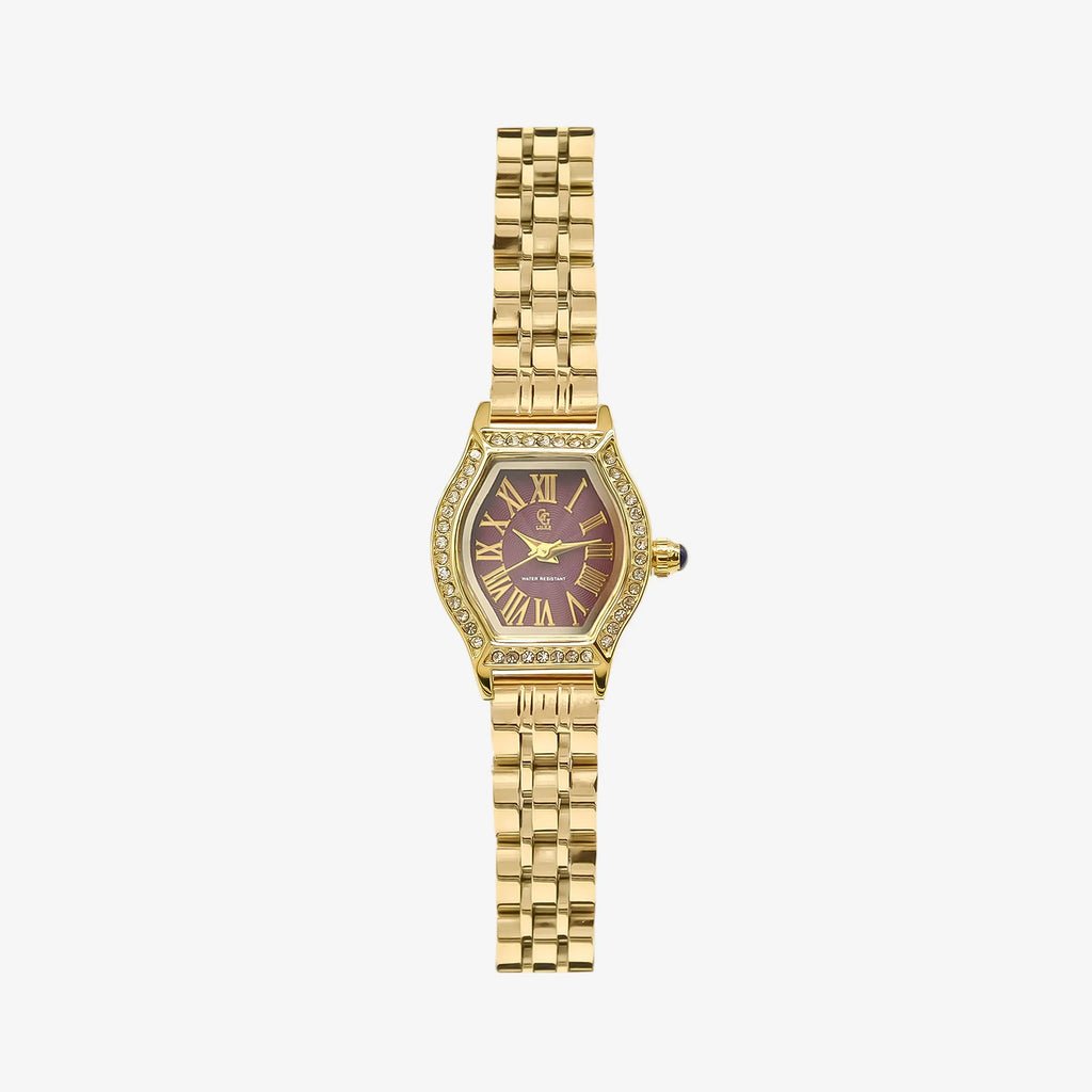 GG Luxe Watch Gisèle Bordeaux dorée  • Boutique Officielle GG Luxe