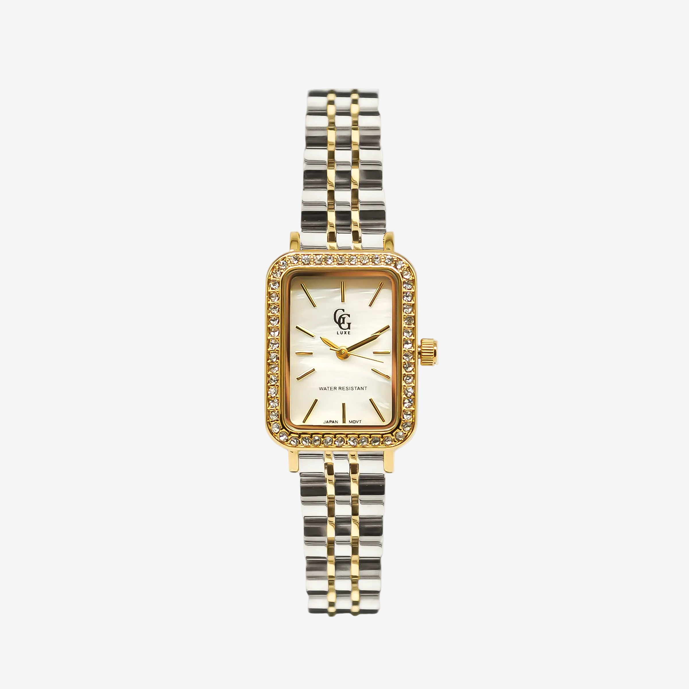 GG Luxe Watch - Héloise Bicolore - Montre rectangle avec strass bicolore