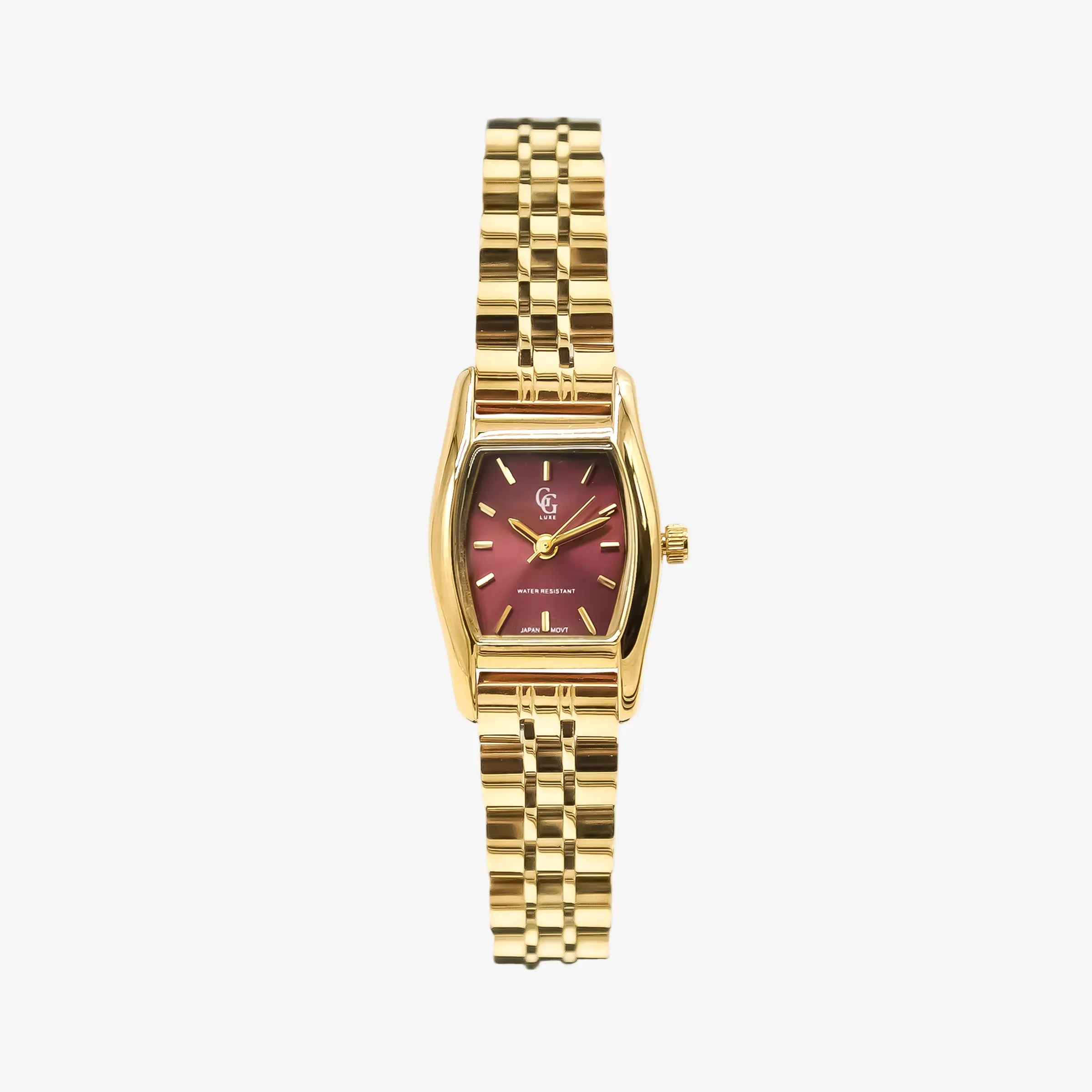 Montre Joséphine | Dorée - Bordeaux - GG Luxe Watch