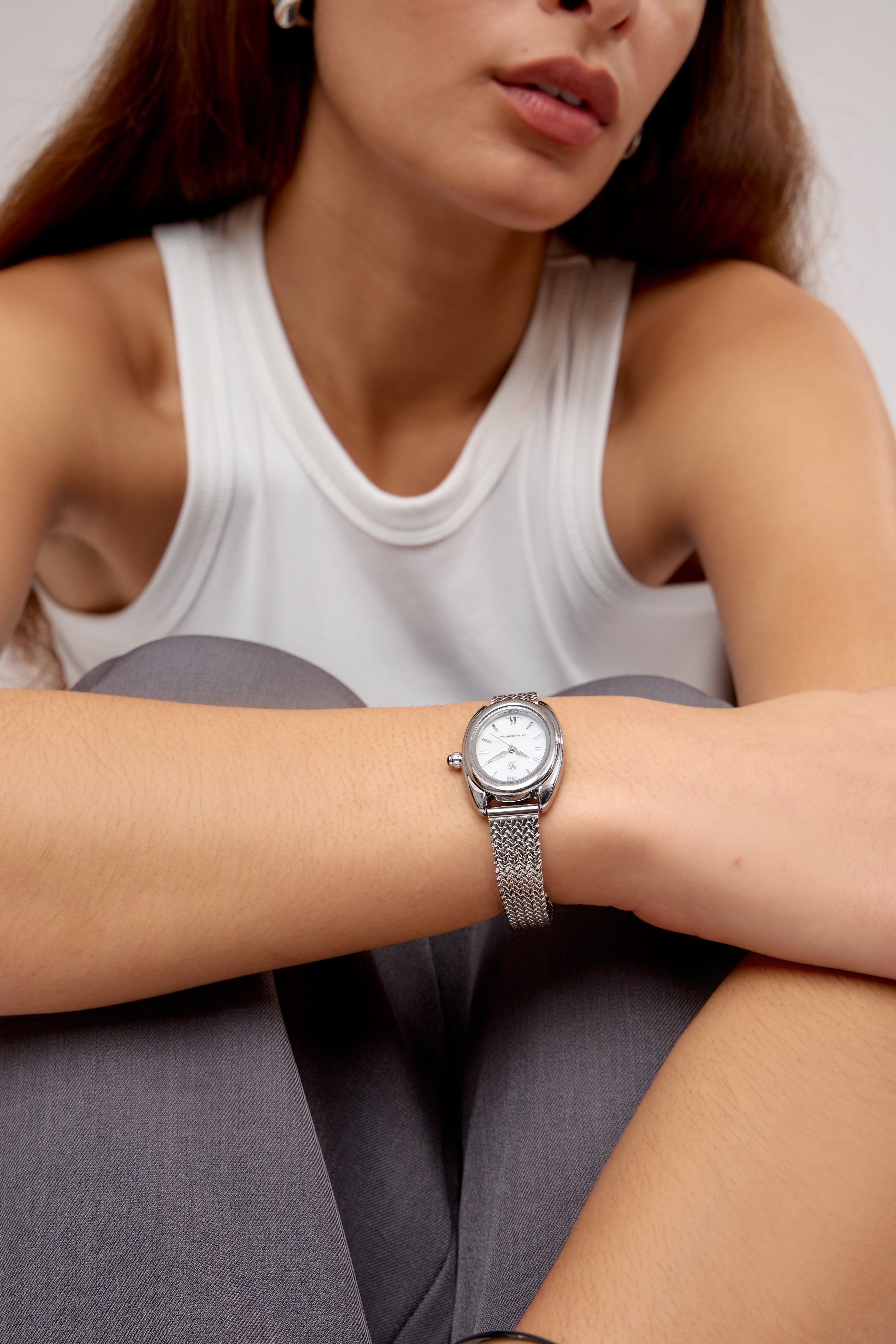 Montre Léontine | Argent - Blanc - montre