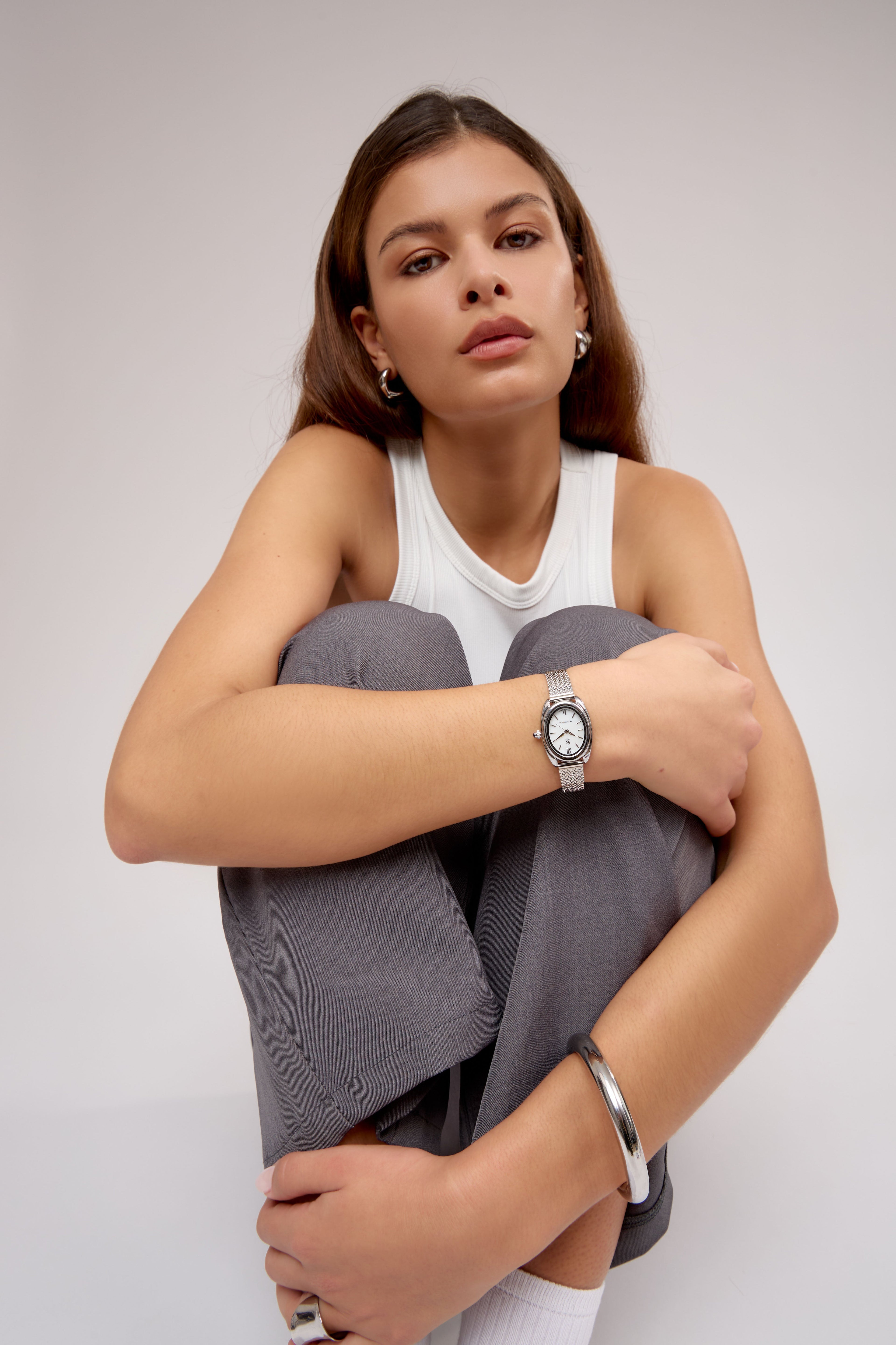 Montre Léontine | Argent - Blanc - montre