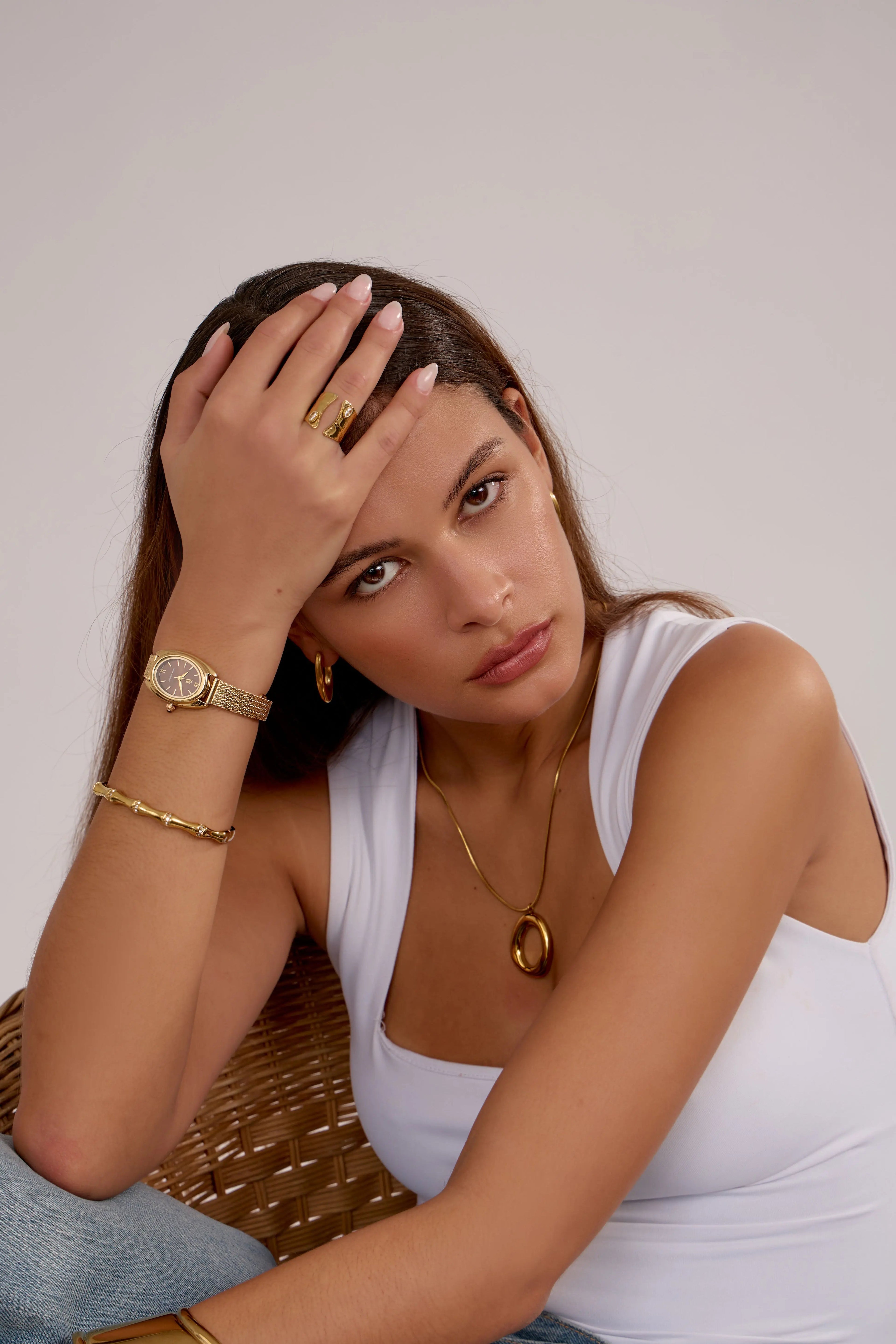 Montre Léontine | Dorée - Marron - GG Luxe Watch