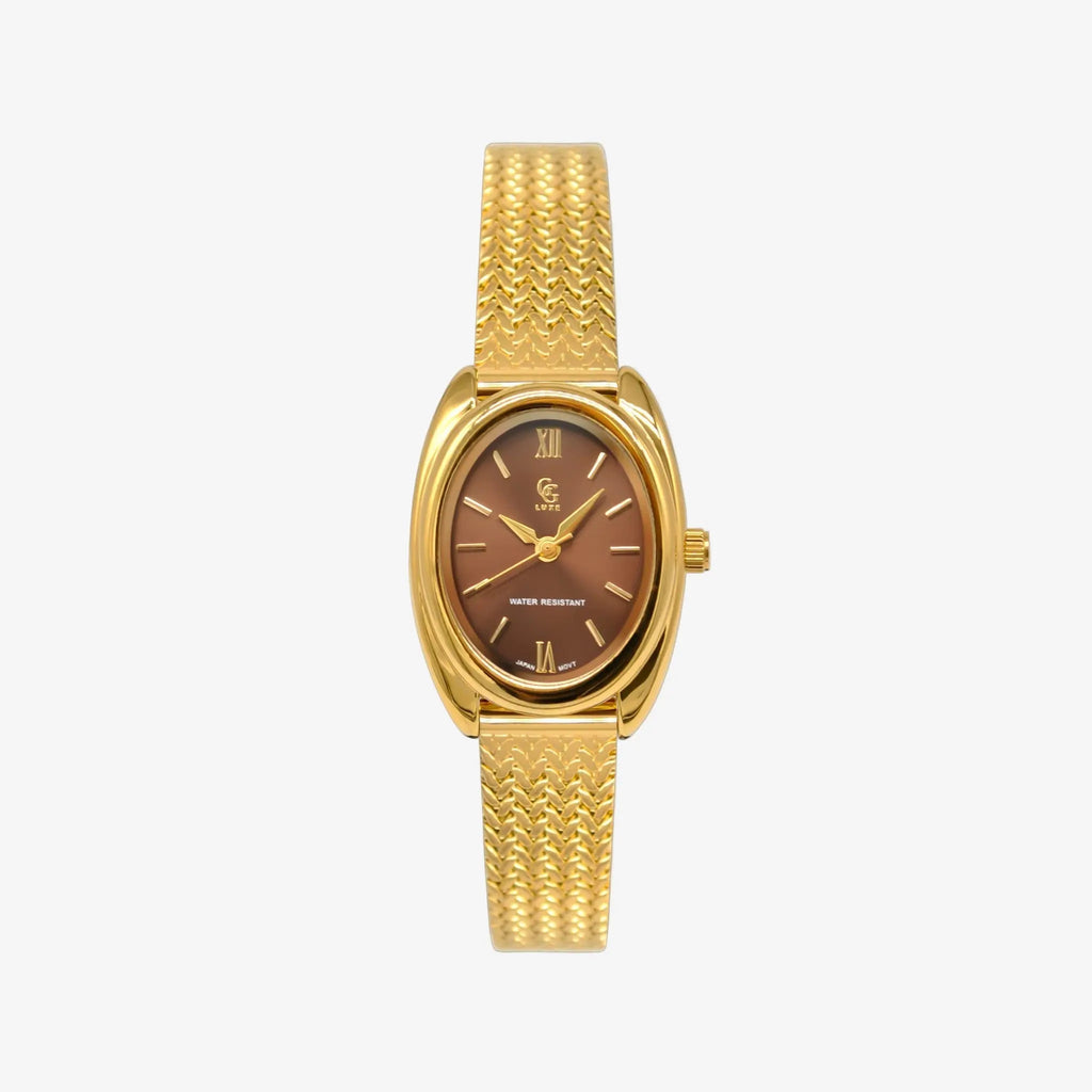 Montre Léontine | Dorée - Marron - GG Luxe Watch