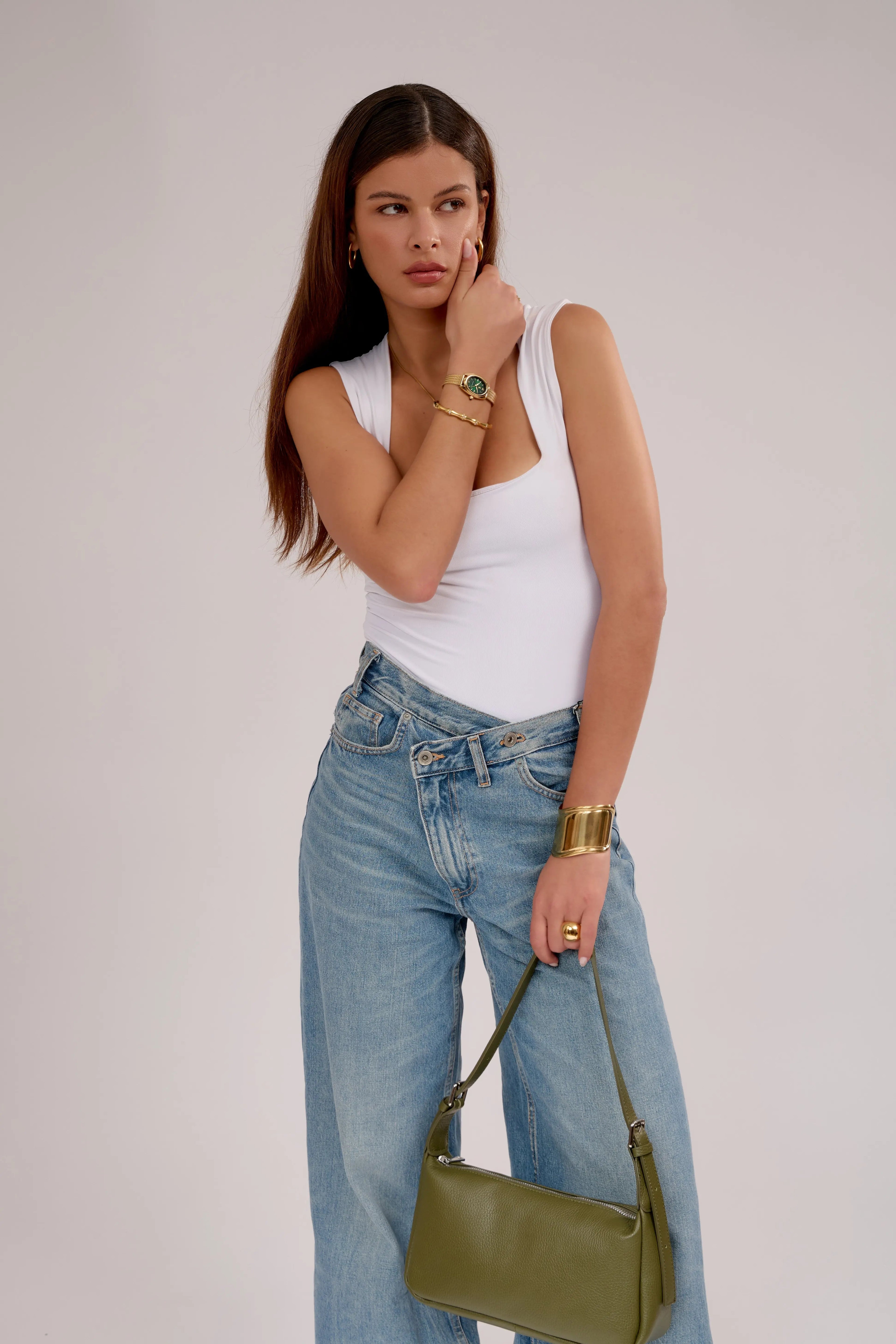 Montre Léontine | Dorée - Verte - GG Luxe Watch