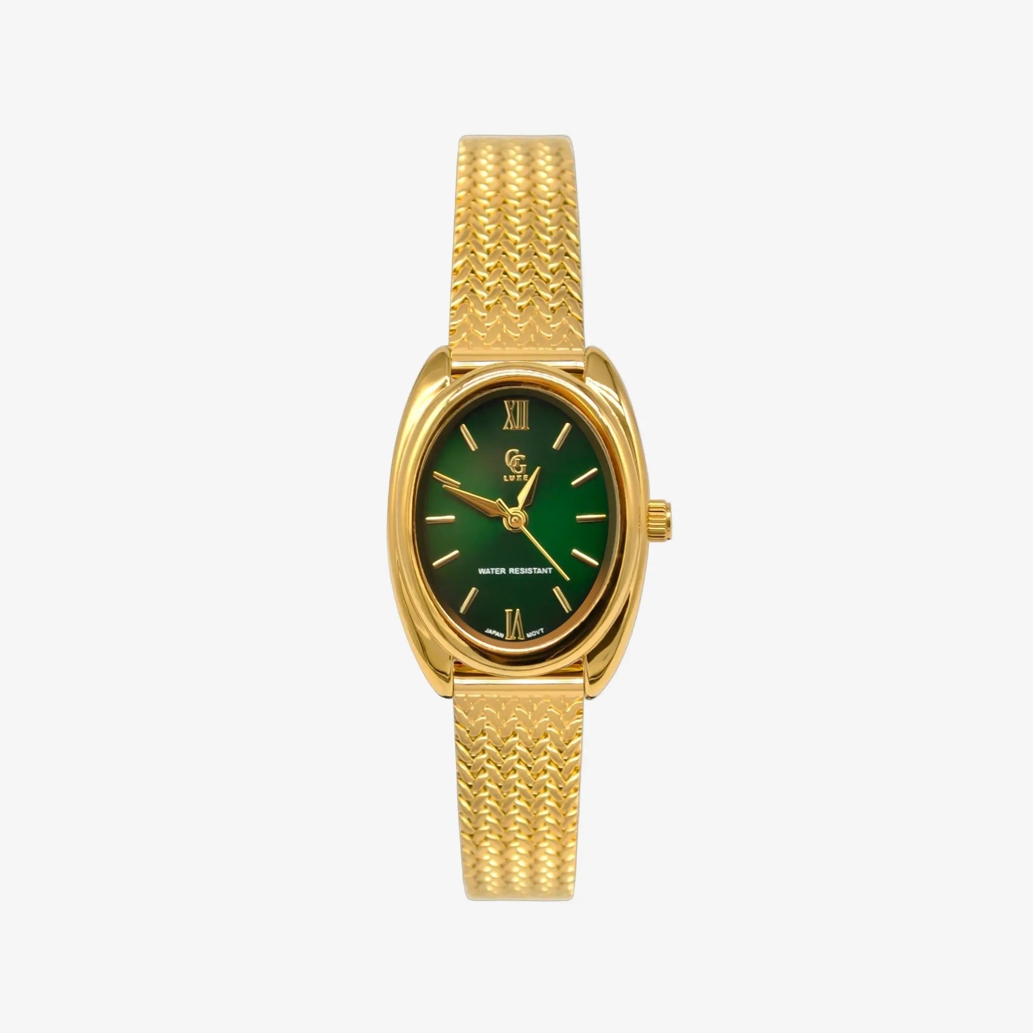 Montre Léontine | Dorée - Verte - GG Luxe Watch