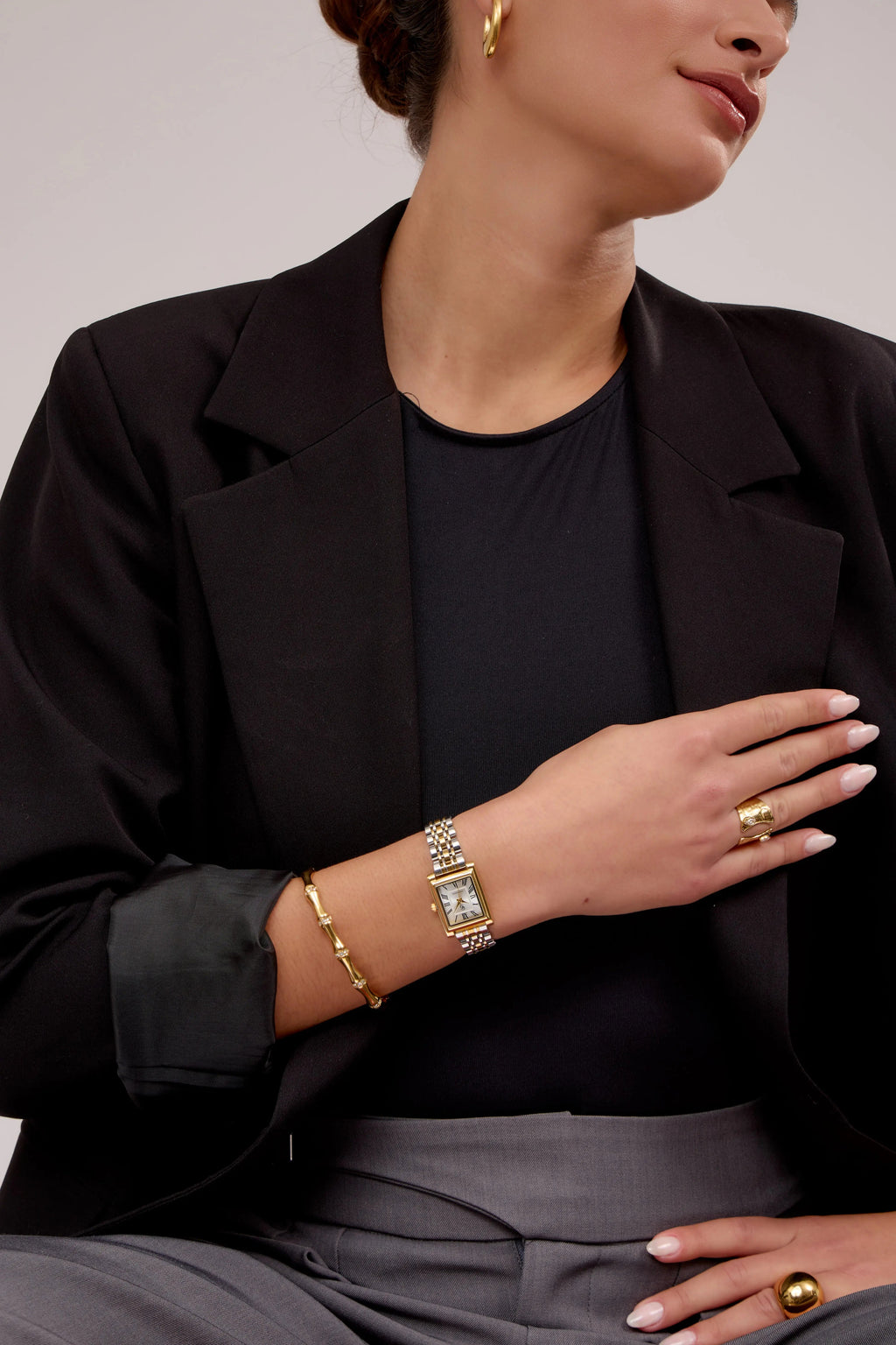 GG Luxe Watch Odette Montre Bicolore rectangulaire • Boutique Officielle GG Luxe