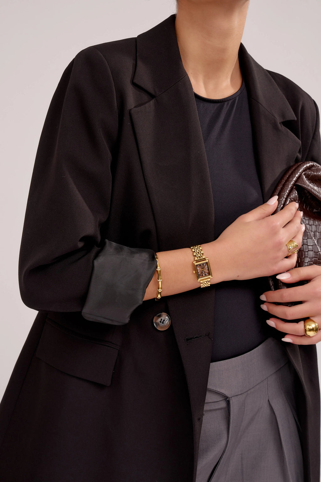 GG Luxe Watch Odette Montre rectangulaire marron • Boutique Officielle GG Luxe