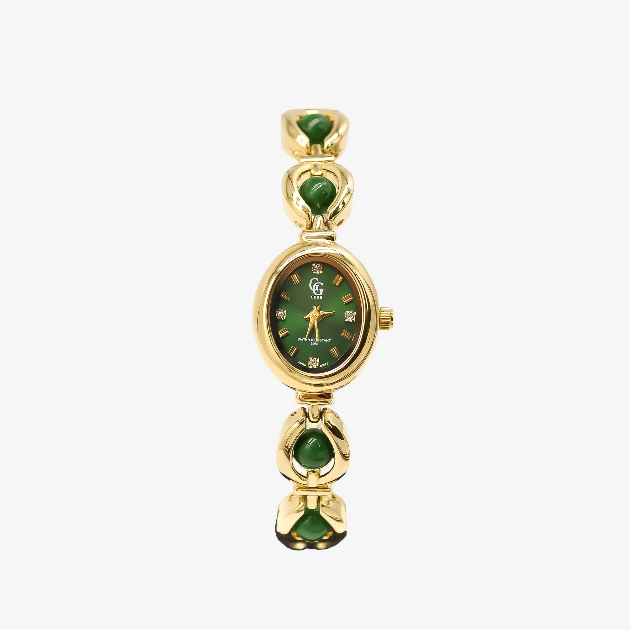 Montre Solange | Dorée - Emeraude - GG Luxe Watch
