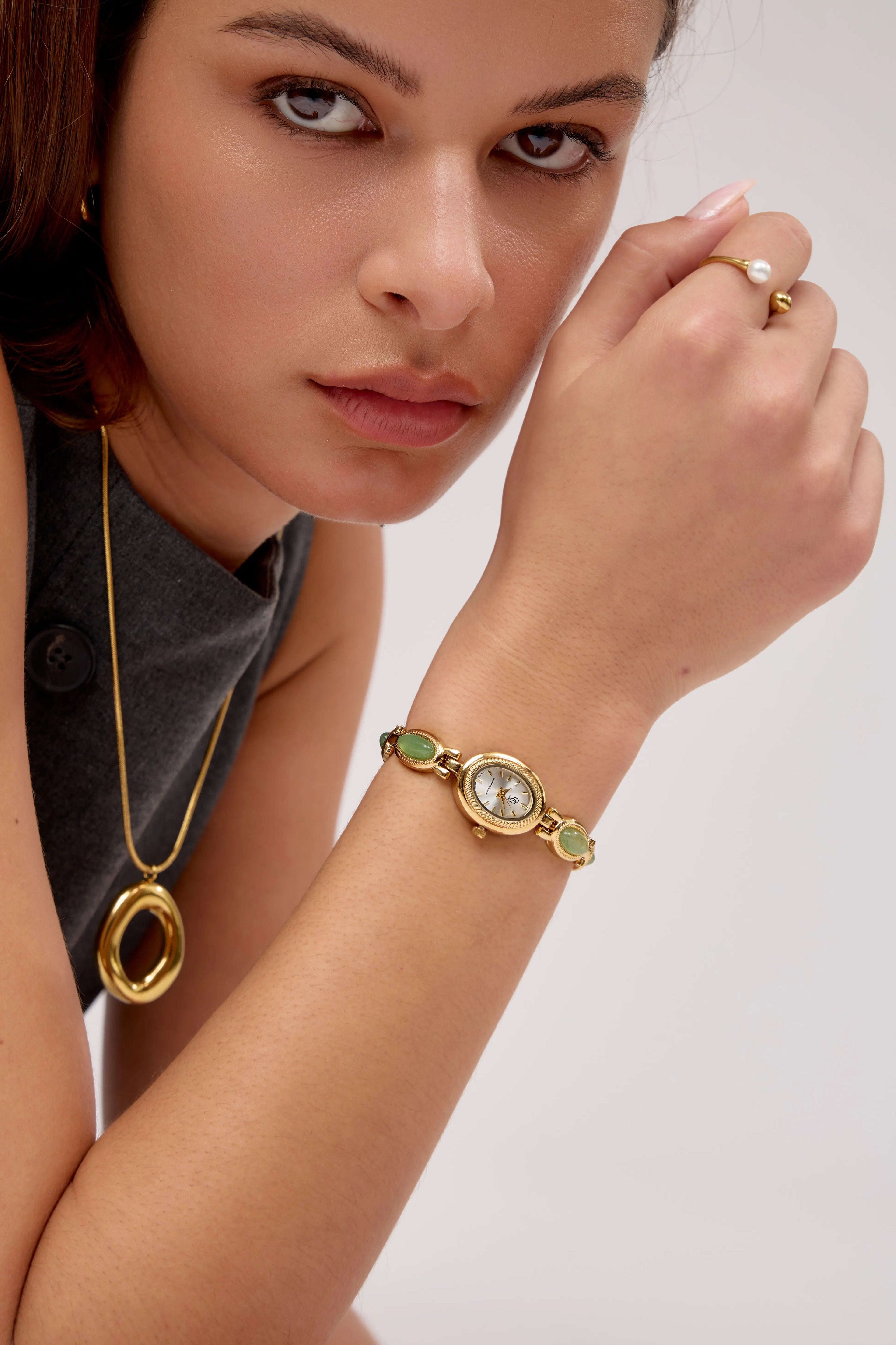 Montre Solange | Verte Aventurine - GG Luxe Watch