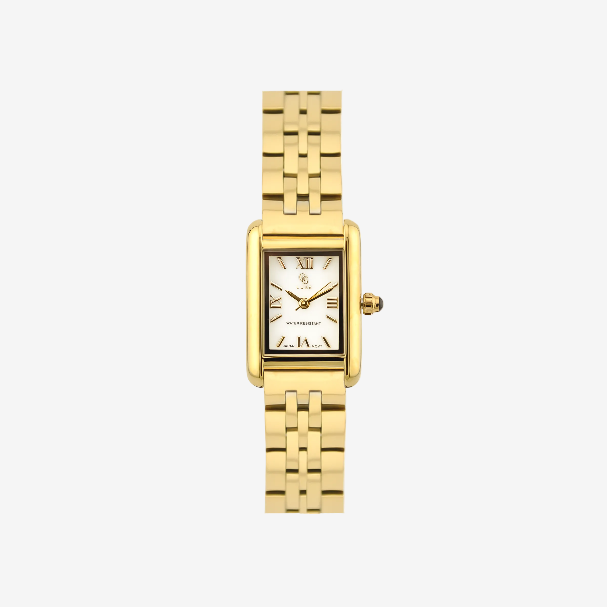 GG Luxe Watch - Suzie doré blanc - Montre rectangle en acier doré