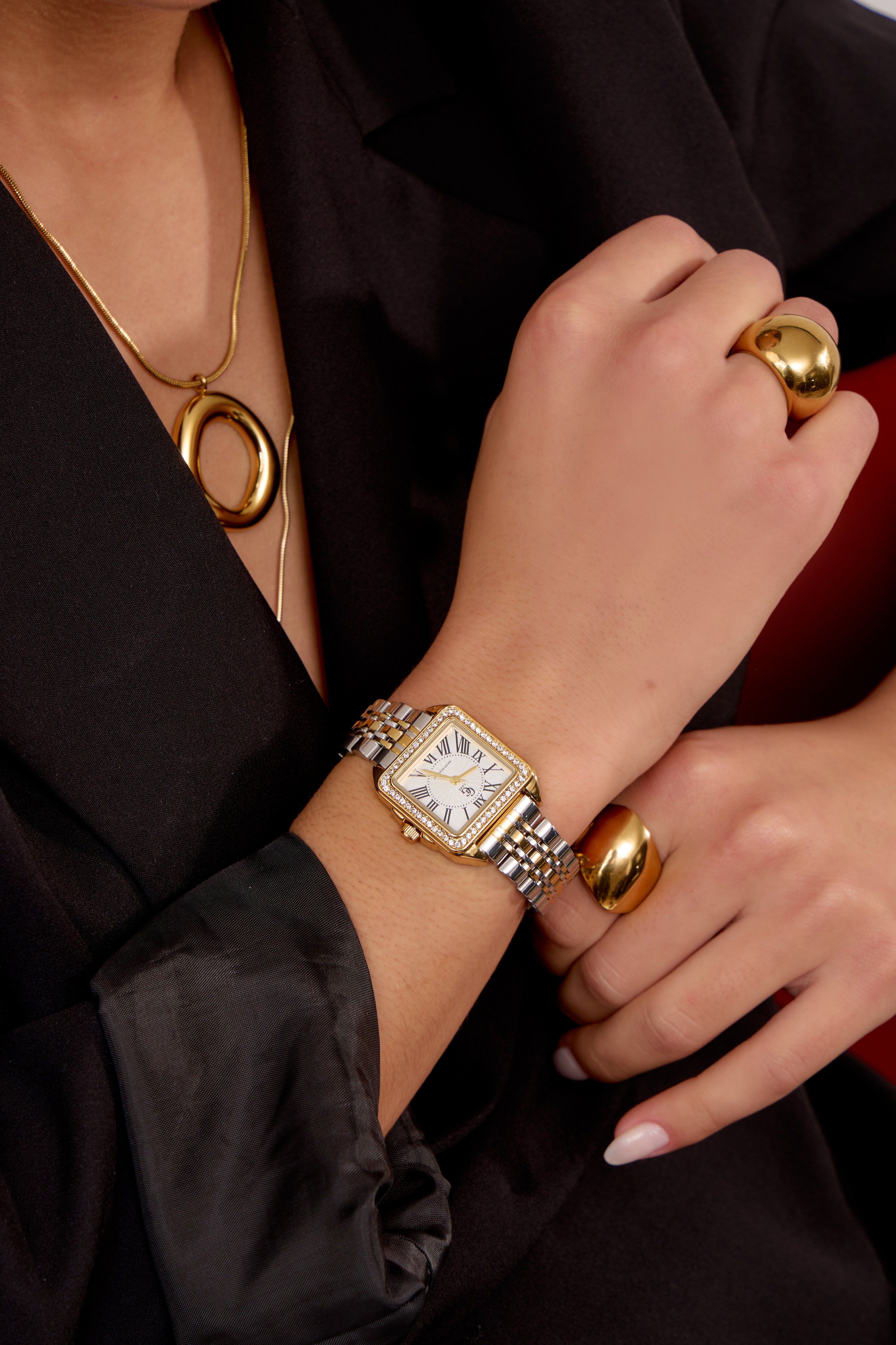 GG Luxe Watch Yvonne Montre Carré Bicolore • Boutique Officielle GG Luxe